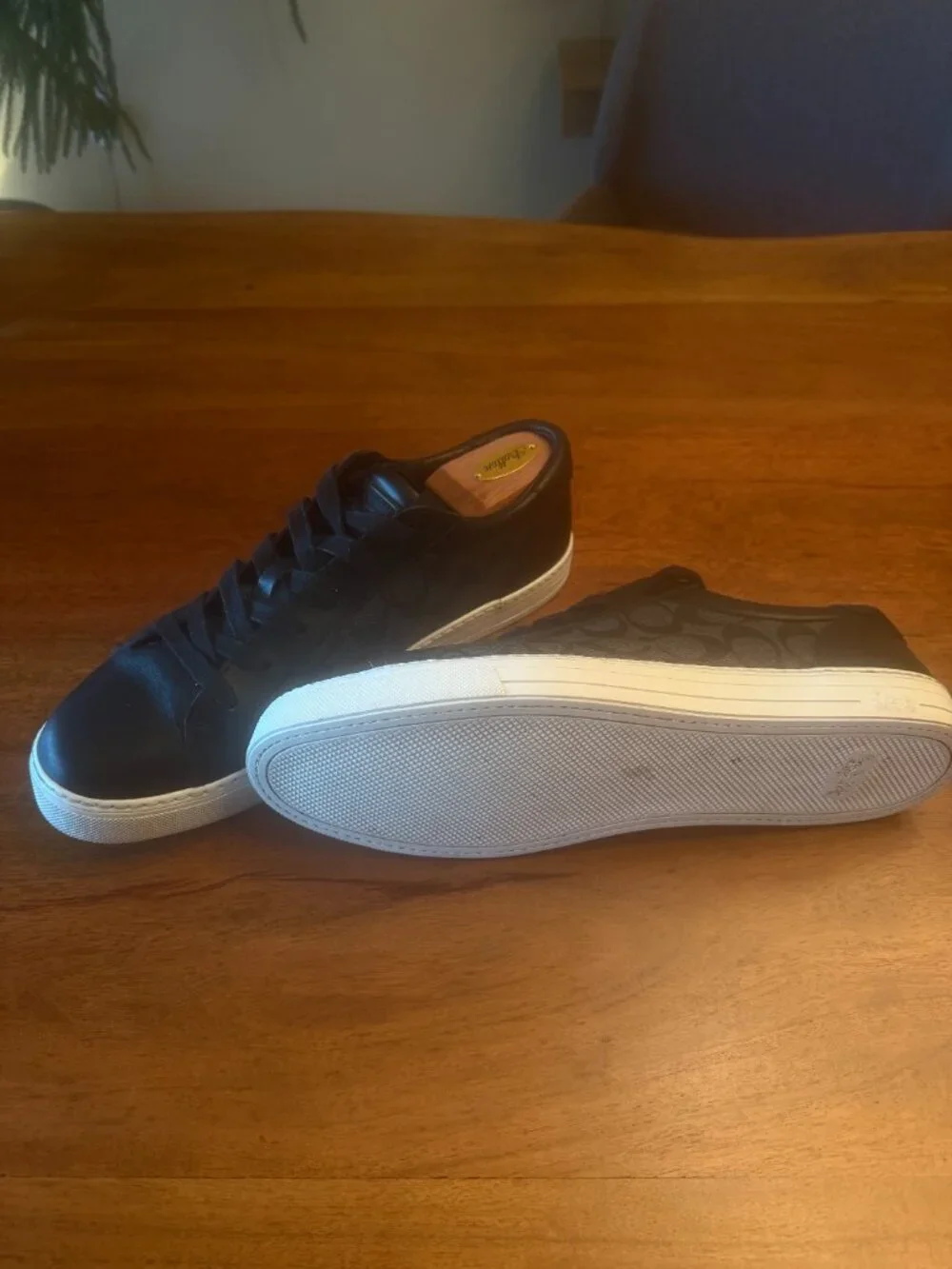 Men's Coach Shoes - Black with Logo - Size 12